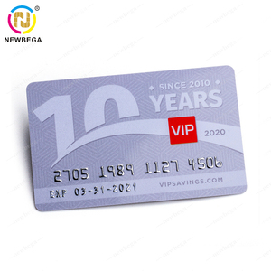 定制设计PVC塑料礼品卡VIP会员卡带压花号码的会员卡 - Product Image 2