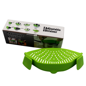 Foldable Silicone Clip on <strong>Pot</strong> Strainer Heat Resistance Kitchen Gizmo Snap <strong>Strain</strong> <strong>Pot</strong> Strainer Durable Clip on Strainer for <strong>Pots</strong> - Product Image 6