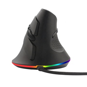 新しいデザインUSB有線垂直光学式マウスPC人間工学に基づいたゲームマウスRGB LEDライト付き - Product Image 4