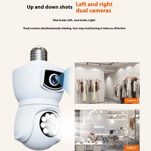Cámara de Seguridad Interior H.265 Intercomunicador de voz Lente dual Visión nocturna a todo color Tipo de bombilla Gran angular Sensor CMOS Tarjeta SD - Product Image 4