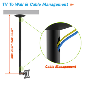 Charmount Max VESA 100mm <strong>TV</strong> Bracket Ceiling <strong>Mount</strong> for Hanging <strong>TVs</strong> Durable and Easy-to-<strong>Install</strong> <strong>TV</strong> Cart - Product Image 2