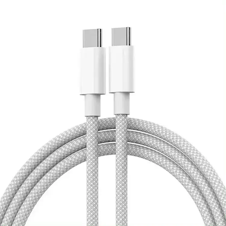 2024 nouveau câble de charge rapide en Nylon tressé coloré 60W PD Type C vers USB C cordon de chargeur pour iPhone 15 câble de chargeur