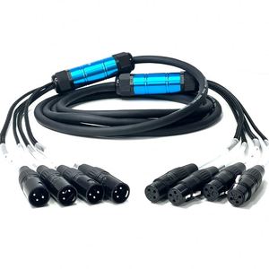 Cable de señal de audio multicanal Luz de escenario de 4 vías Señal óptica Micrófono de audio Cable de canal de varios núcleos