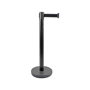 Özelleştirilmiş 2m siyah Metal kuyruk hattı kontrolü geri çekilebilir bariyer kalabalık kontrolü kalabalık Stanchion sonrası - Product Image 1