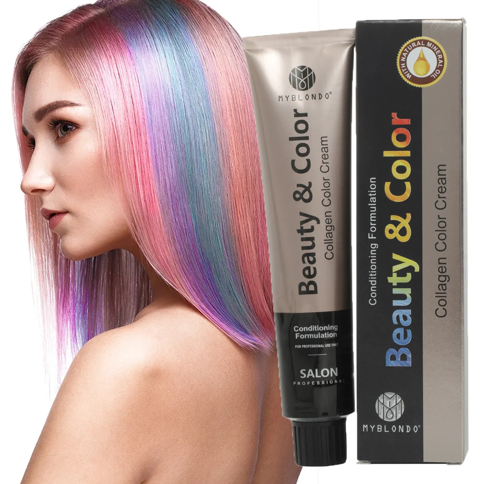Salon prodotto professionale colore dei capelli colorante condizionante colore dei capelli 68 colori per capelli biondi colorati