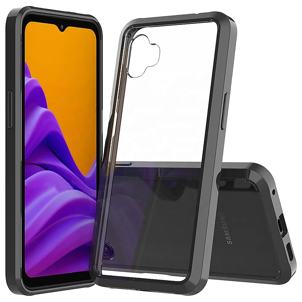 Capa tpu preta para celular de plástico, cobertura traseira para samsung galaxy xco6 pro/xcapa pro 2