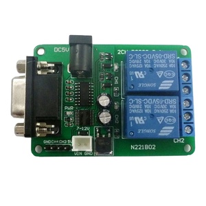 DC 5V 7.5V 9V 2Ch RS232リレーボードリモコンUSB PC UART COMシリアルポート - Product Image 1