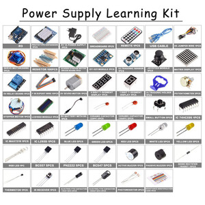 LAFVIN Power supply learning ki R3 Project Starter Kit including <strong>Ultrasonic</strong> <strong>Sensor</strong>, LCD1602 with Tutorial for <strong>Arduino</strong>