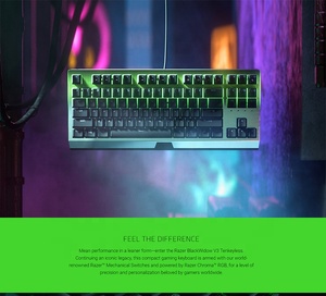 原装Razer BlackWidow V3迷你超速无线绿轴键盘游戏用 - Product Image 6