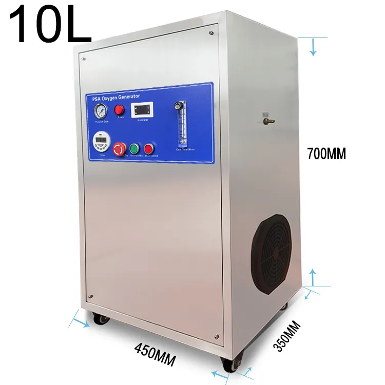 PSA oksijen ekipmanları yüksek saflıkta oksijen konsantratörü 5L10L15L 20L30L balık ve su ürünleri oksijen jeneratörü
