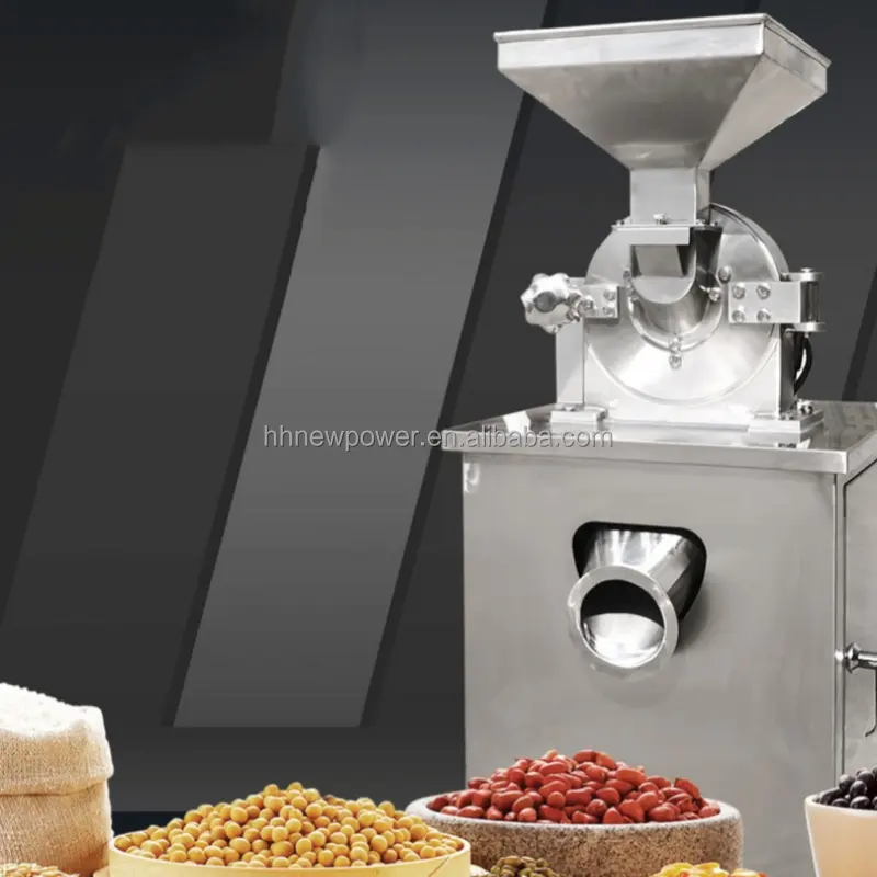 Ticari elektrikli soya ot kırıcı değirmeni kurutulmuş kuru gıda sarımsak kahve kakao tozu pulverize yapma makinesi