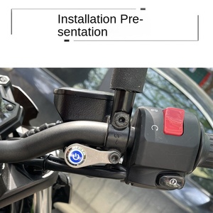 מוט מראה מחדש מתג צופר המראה מתגי אופנוע אור מתכת עמיד למים עבור כפתור שליטה אופנוע - Product Image 2