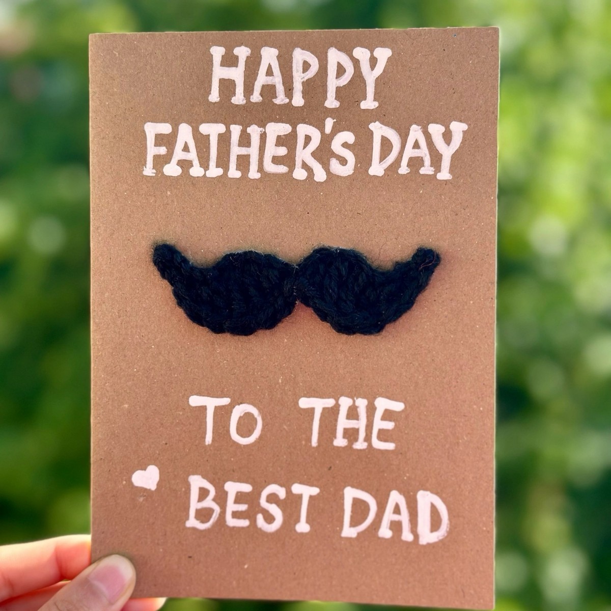 black material pack-fathers day black beard card