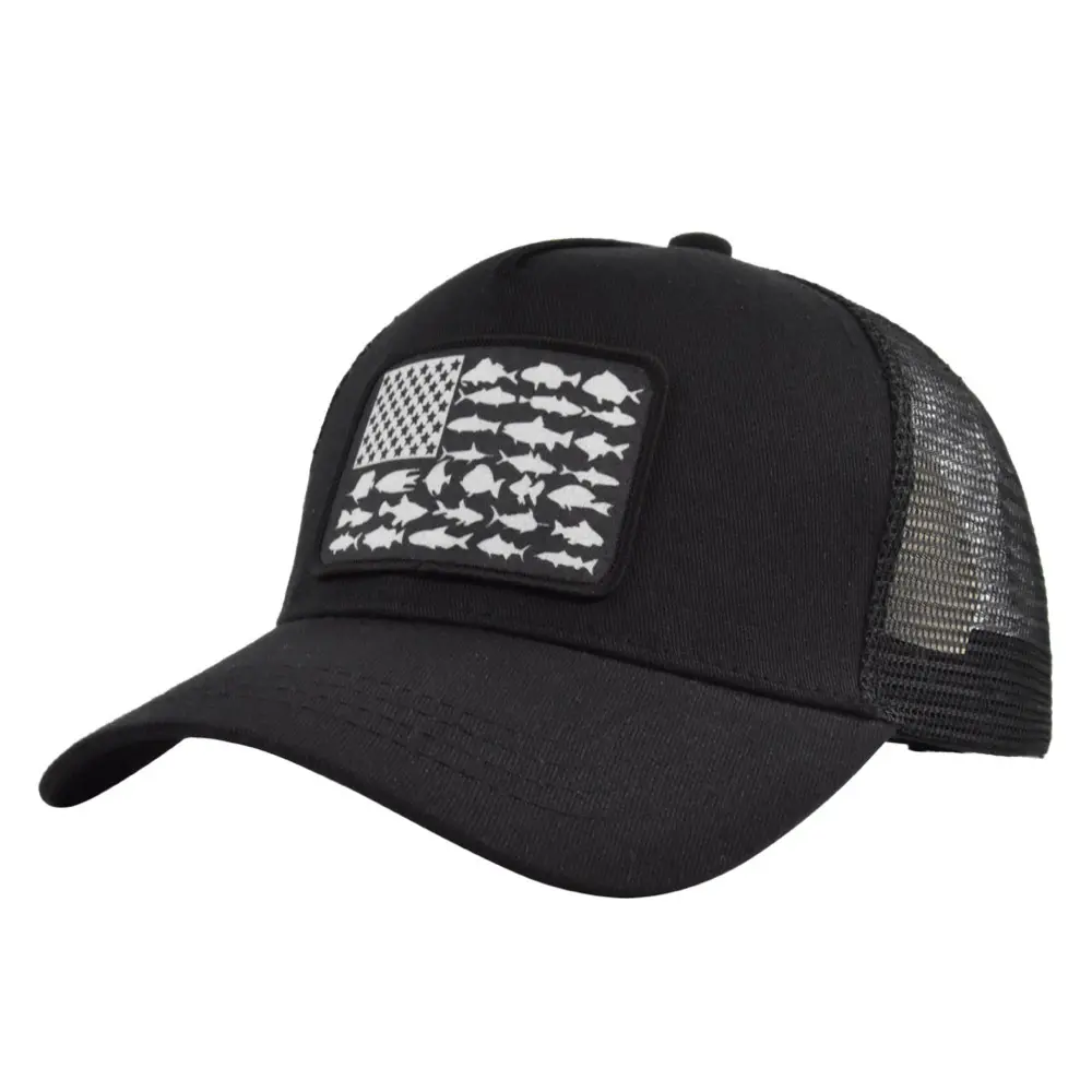 Venta al por mayor logotipo bordado 3D personalizado de alta calidad ajustable 5 paneles de malla ala curva camión sombrero gorras de béisbol