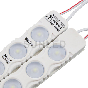 Sürücüsüz LED modülü SMD 5050 3 adet Epistar çip 5W güç IP67 soğuk beyaz mavi 110v/120v/220v AC 12v DC kanal mektup ışık kutusu - Product Image 3