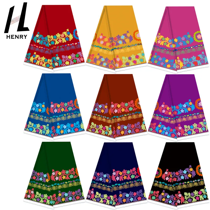 Tela de poliéster con estampado Floral para ropa, tejido polinesiano de varios colores opcional para faldas y vestido