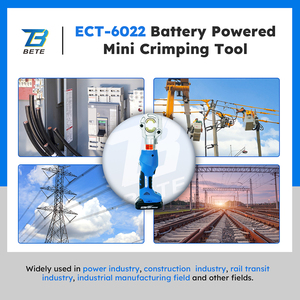 ECT-6022M Mini pense akıllı düz kablo pabucu 6T pil elektrikli hidrolik sıkma aracı