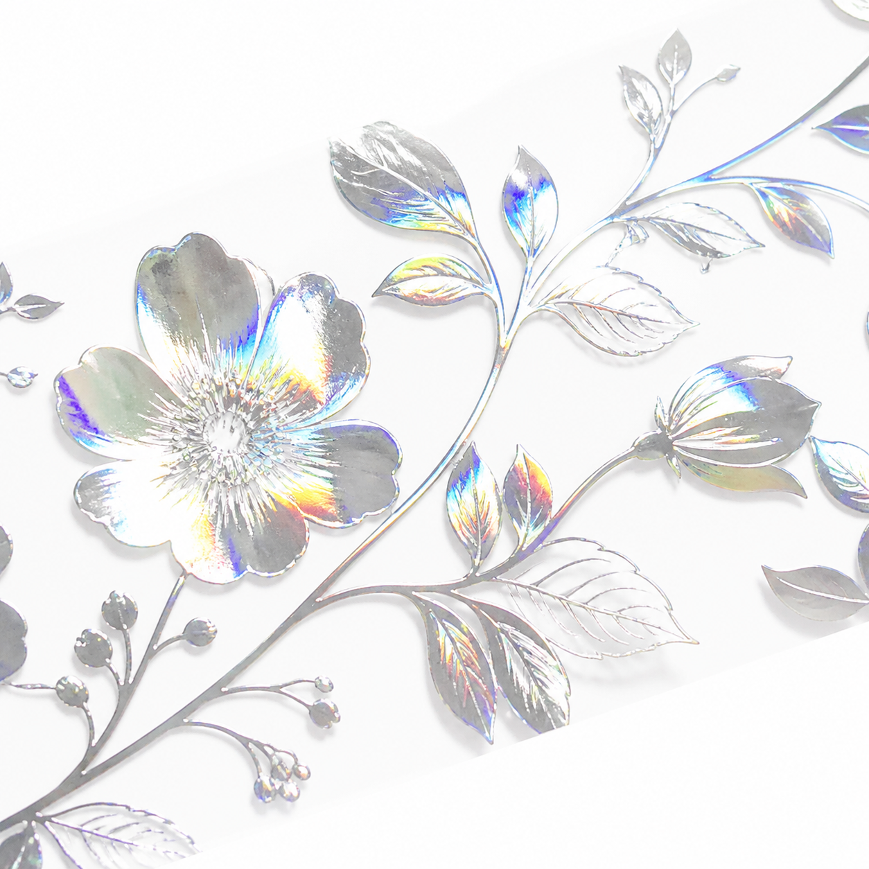 Clear PET | Continuous Holographic Silver | Release Liner