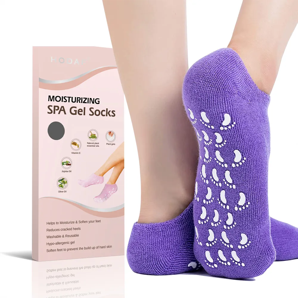 Produit tendance 2023, coussinets en gel de Silicone, coussin de talon, soins des pieds, chaussettes en gel hydratant en silicone souple pour les soins des pieds