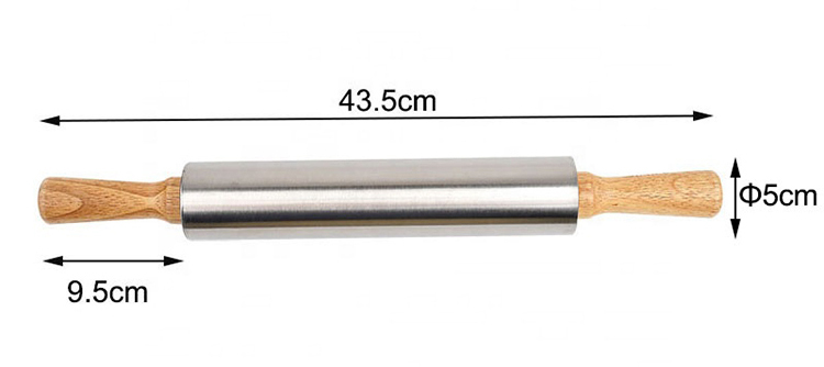 white Wood Handles Rolling Pin