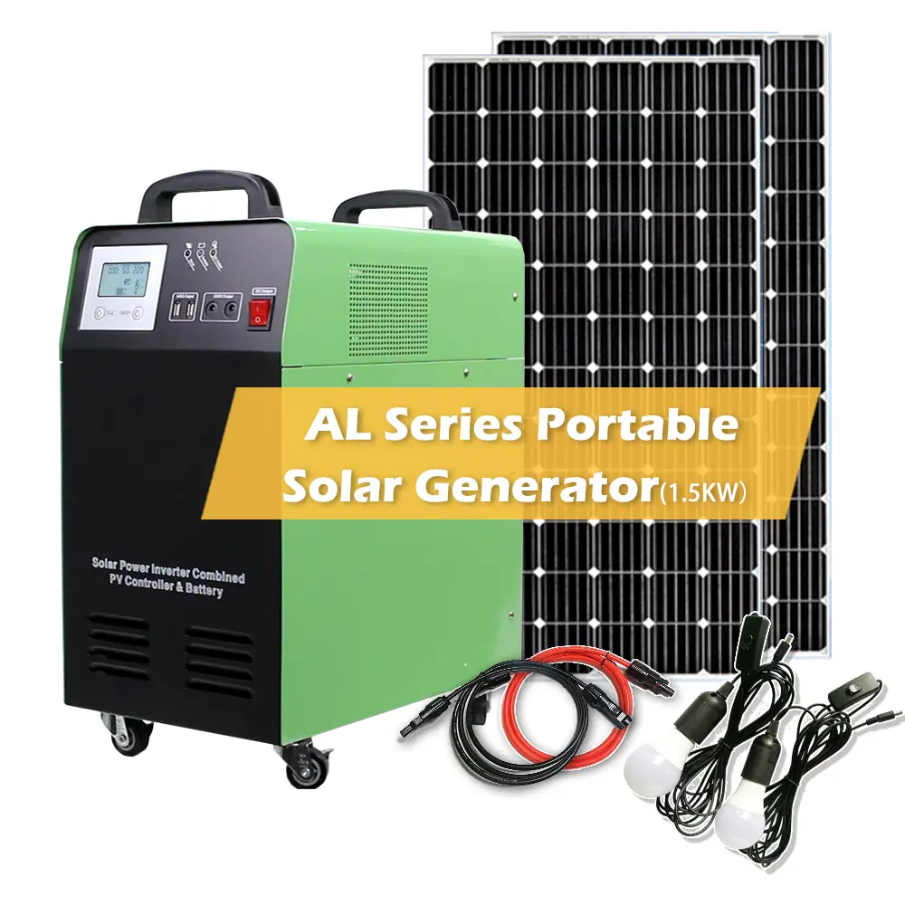 SNADI-Sistema Solar portátil para el hogar, Kit de paneles solares de 1000w, 1500w y 2000w