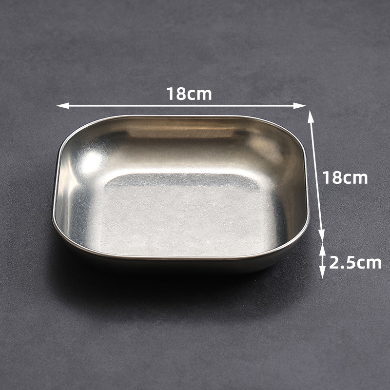 18cm square dessert plate (retro style)