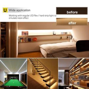 แถบไฟ LED อลูมิเนียม45มุม90องศาโปรไฟล์ไฟ LED อลูมิเนียมทางอ้อมสำหรับแถบไฟ LED - Product Image 5