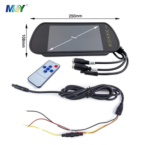 MCY 2CH 4Pin Video <strong>Input</strong> 7&quot; Hd Rear View Parking Mirror Monitor for Reverse Car Backup Camera - Product Image 3