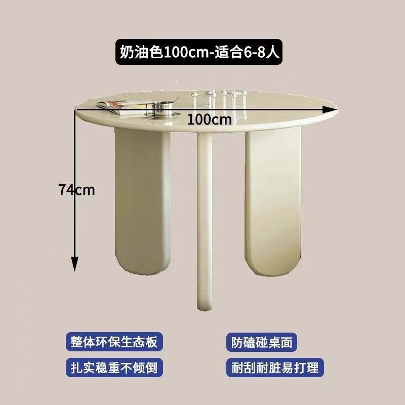 Luxury round table, 100cm in diameter and 74cm in height