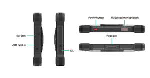 10 pollici computer montato su veicolo IP67 Android OS con impronte digitali NFC GPS tracking interfacce ricche per diversi settori - Product Image 3