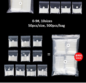ปลายเล็บสำหรับต่อเล็บเจลแบบนิ่มตรงครึ่งปลอกทรงสี่เหลี่ยมขนาด XXL 500ชิ้นปลายแบบแบนไม่มีซีโค้งสำหรับเล็บอะคริลิกปลายต่อเล็บเจลแบบนิ่ม - Product Image 6