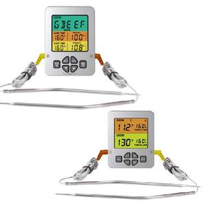 Termómetro Digital para cocina, pantalla LCD multicolor de pie para horno de cocina, carne y alimentos