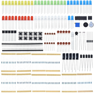 Grundlegendes Starter-Kit für die Elektronik Neue Komponenten für Arduino MEGA2560 Raspberry Pi mit LED-Summer-Kondensatorwiderstand-ICs