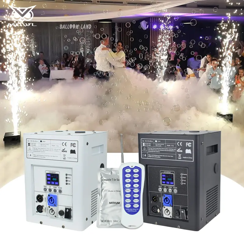 US-Lager Hochzeitseffekt Funkenmaschine Feuerwerk DMX ferngesteuertes Feuerwerk 750 W Kaltes Funkenmaschinen-Set
