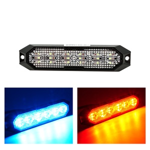 Ip69k không thấm nước LED ánh sáng ECE R65 Red Blue Strobe Grill Lights 6 LED kép Màu sắc cảnh báo khẩn cấp ánh sáng cho xe - Product Image 4
