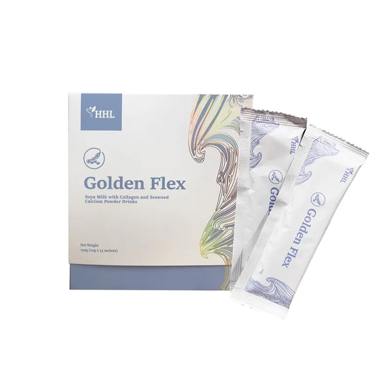 Premium Grade Golden Flex Botanical Beverage Soy Milk with Collagen and Seaweed Calcium Powder Drinks