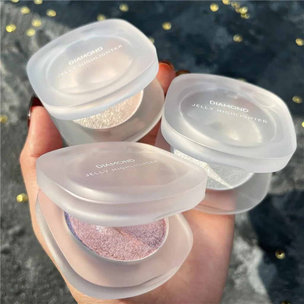 YIYUE OEM highlighter powder container plastica vuota blush compact powder case 4.5g eye shadow container