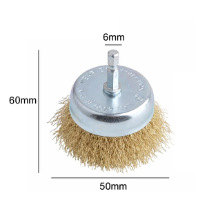 PEX 50mm/60mm/75mm Steel <strong>Wire</strong> <strong>Brush</strong> <strong>Brass</strong> Plated <strong>Wheels</strong> <strong>Brushes</strong> Drill Rotary Tools Metal Rust Removal <strong>Polishing</strong> <strong>Brush</strong>