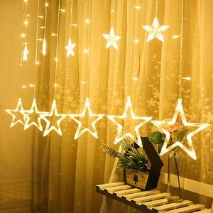 LEDスターストリング8機能防水ホリデーライト誕生日雰囲気ライトルーム寝室装飾カーテンストリングライト - Product Image 1