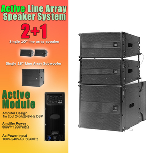 Draagbaar luidsprekersysteem met 10 inch actieve <span class=keywords><strong>line</strong></span> <span class=keywords><strong>array</strong></span> speakers voor kerk, show en projecten - Product Image 4