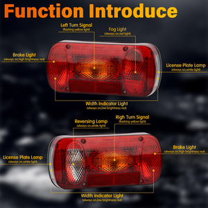 European Style 12V-24V Combination Tail Light New <strong>E</strong>-<strong>mark</strong> Approved Rear Position <strong>Direction</strong> Indicator Brake Reversing Trailer Lamp - Product Image 5