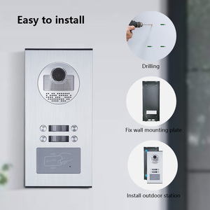カラーデジタルIPビデオインターコムシステムアパートビル用パスワードロック解除ビデオドア電話TCPネットワーク付き - Product Image 4