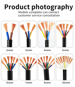 GP çok iletken esnek kablo RVV 2 3 4 çekirdek 0.5 0.75 1 1.5 2.5 4 6 MM elektrik kablo tel esnek PVC güç kablosu - Product Image 5