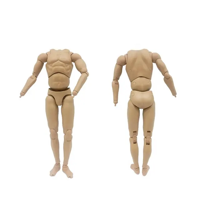 Kustom OEM Kelas Tinggi Plastik Artikulasi Pria Nude Tubuh Model Sendi Bergerak Mainan Action Figure