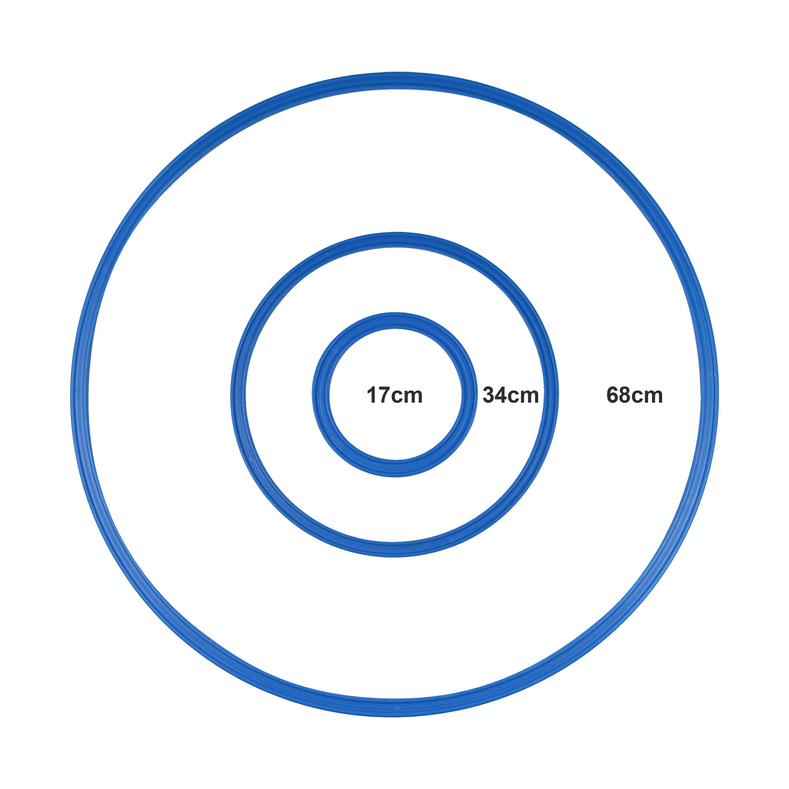 Cercles bleus 68/34/17cm