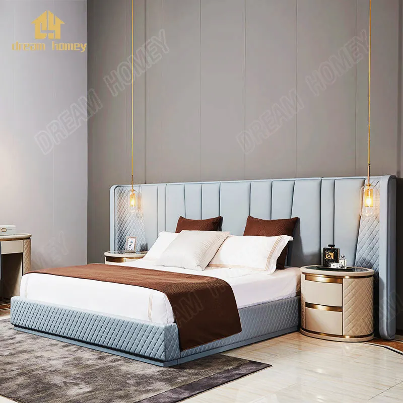 ] Italiaanse Luxe Slaapkamermeubel Set Bed Modern Slaapkamermeubilair Huismeubilair Slaapkamer Tweepersoonsbed
