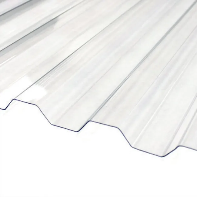 Painéis de policarbonato ondulado trapezoidal, telha transparente para iluminação diurna