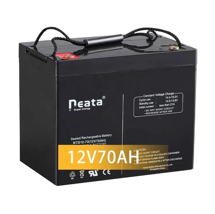 Batterie au plomb 12v à cycle profond 70ah agm sans entretien