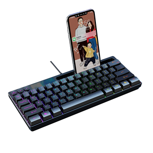 All'ingrosso OEM USB Gaming tastiera 64 tasti Compact Mini cablato RGB LED retroilluminato tastiera di gioco per Gamer Desktop PC Computer - Product Image 1