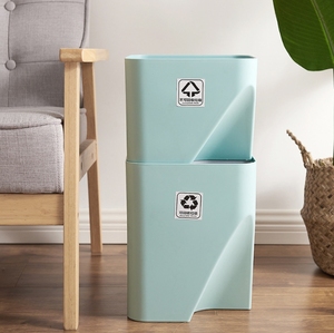 Modern <strong>Design</strong> Household Waste <strong>Bin</strong> Round Plastic Kitchen Trash Can with Wet and Dry Separation Stackable Round <strong>Bin</strong> - Product Image 5